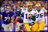 Aaron Rodgers and the Packers vs. the Giants on 12/04/11