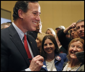 Rick Santorum in Colorado on Tuesday, Feb 7