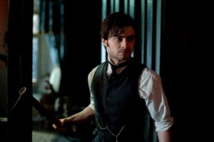 Radcliffe running around with an Axe to fight Ghosts