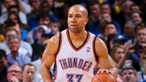 Fisher in his Thunder outfit