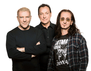 Alex Lifeson, Neil Peart and Geddy Lee (from left to right)