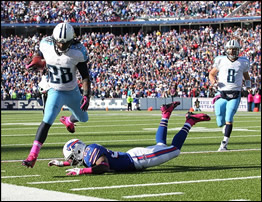 Chris Johnson of the Titans against the Buffalo Bills