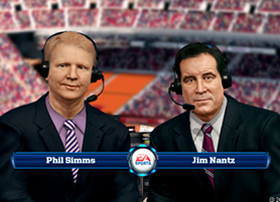 A fake Jim Nantz and Phil Simms