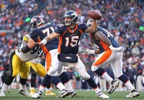 Tim Tebow against the Steelers